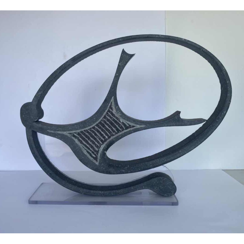 Halinka Jakubowska "Mobirone" sculpture en pierre granit, 2013