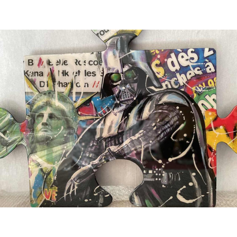 Robert SHARRA (1959-) : « Dark Vador et la statue de la liberté » pièce unique