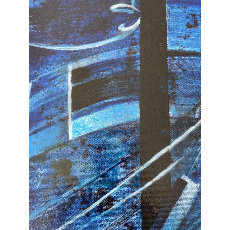 Jacques Zimmermann, tableau abstrait, huile sur toile, 2015