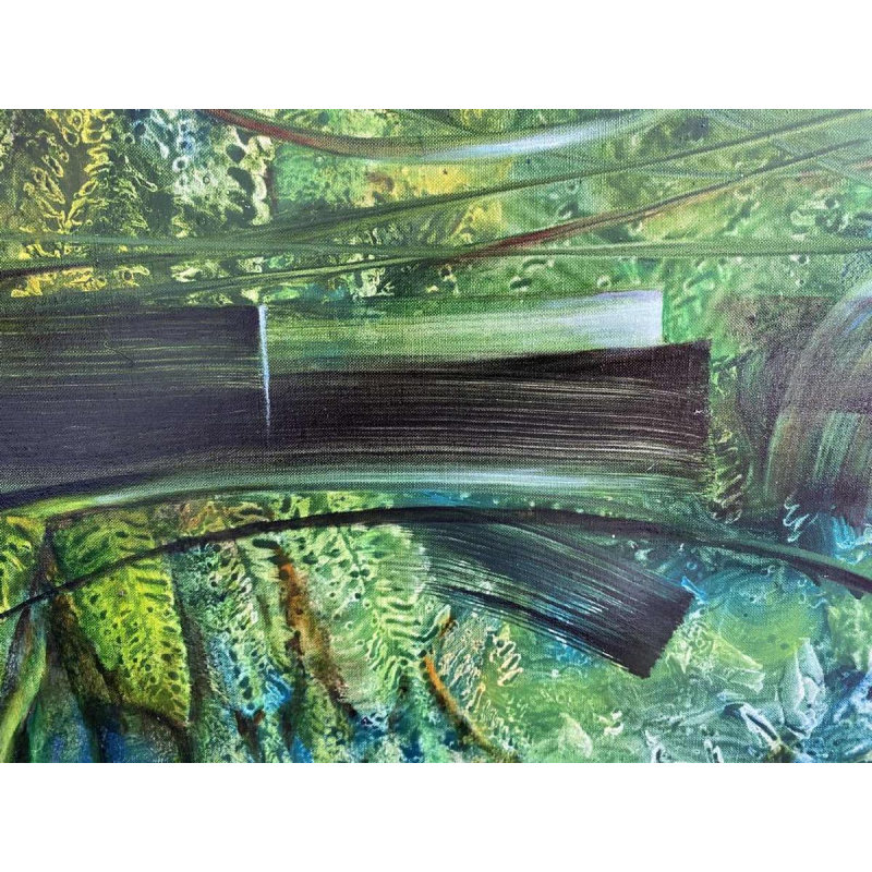 Jacques Zimmermann "jardins des argonautes", peinture huile sur toile, XXIe s