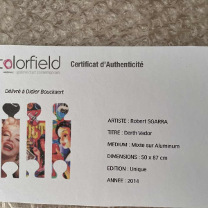 Robert SGARRA (1959-) : « Dark Vador et la statue de la liberté » pièce unique
