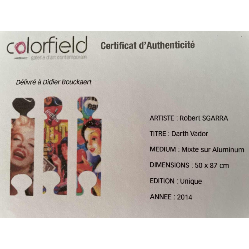 Robert SGARRA (1959-) : « Dark Vador et la statue de la liberté » pièce unique
