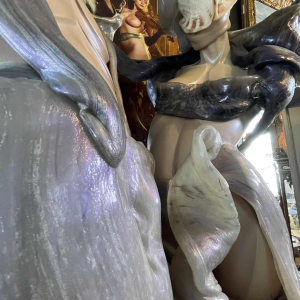 REMO PINTUS 'Couple with shells' Fantastic Surrealist Polystirolo Sculpture, 70s