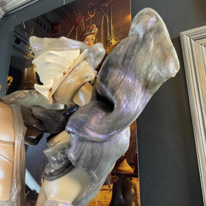 REMO PINTUS 'Couple with shells' Fantastic Surrealist Polystirolo Sculpture, 70s