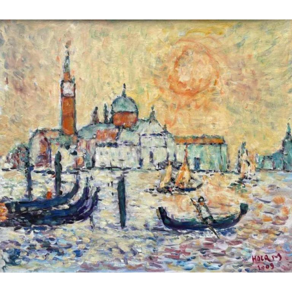 Marcel HOCQ ( 1933-) « Venise » huile sur toile
