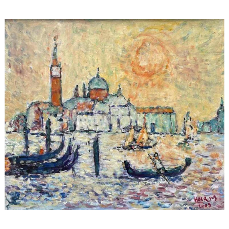 Marcel HOCQ ( 1933-2021) « Venise le grand canal» huile sur toile