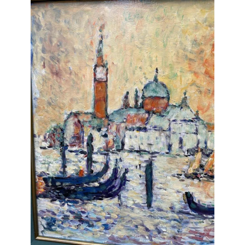 Marcel HOCQ ( 1933-2021) « Venise le grand canal» huile sur toile