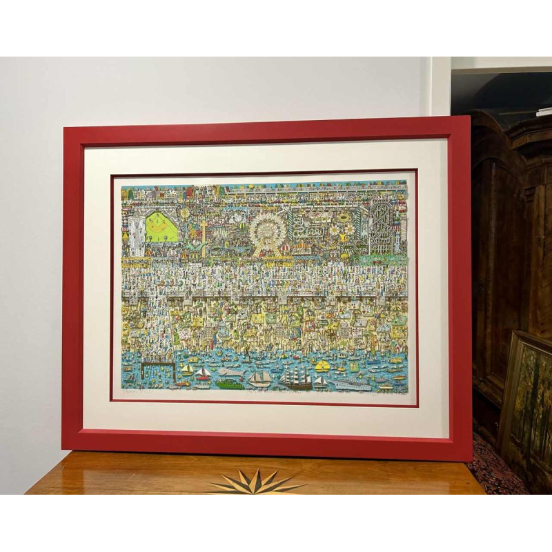 James Rizzi « The last stop is Coney island », sérigraphie 3D signée, numérotée 258/350, datée de 2003