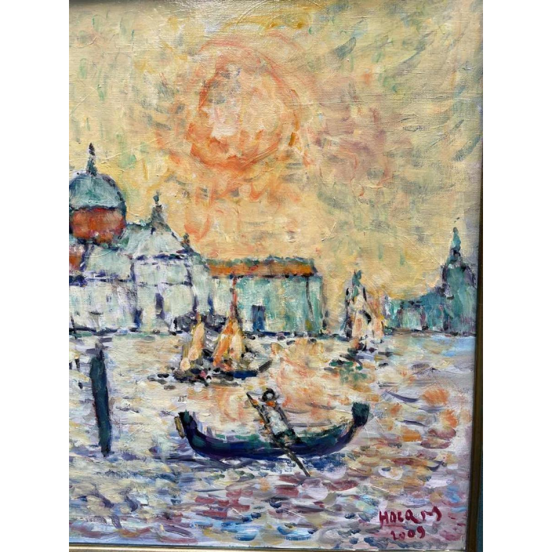 Marcel HOCQ ( 1933-2021) « Venise le grand canal» huile sur toile