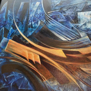 Jacques Zimmermann, abstract schilderij, olieverf op doek