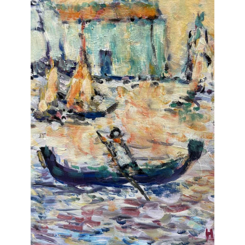 Marcel HOCQ ( 1933-) « Venise » huile sur toile