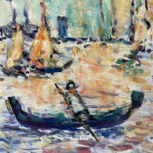 Marcel HOCQ ( 1933-) « Venise » huile sur toile