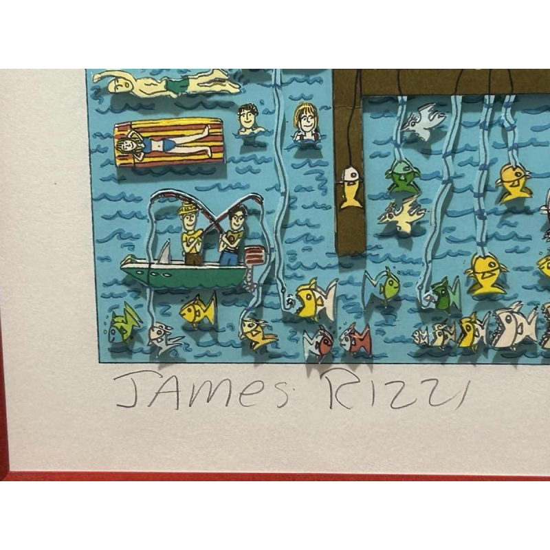 James Rizzi The last stop is Coney island, 3D serigraph signed, numbered 258/350, dated 2003