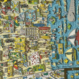 James Rizzi The last stop is Coney island, 3D serigraph signed, numbered 258/350, dated 2003