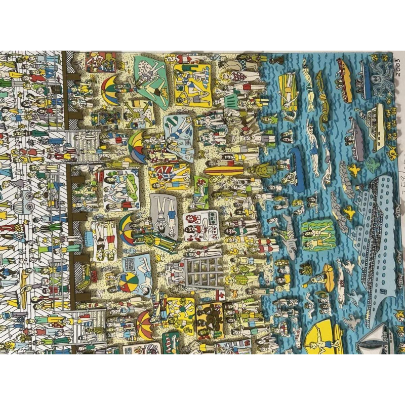 James Rizzi The last stop is Coney island, 3D zeefdruk gesigneerd, genummerd 258/350, gedateerd 2003