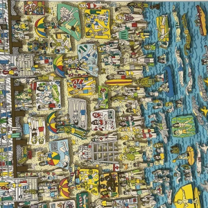 James Rizzi The last stop is Coney island, 3D serigraph signed, numbered 258/350, dated 2003