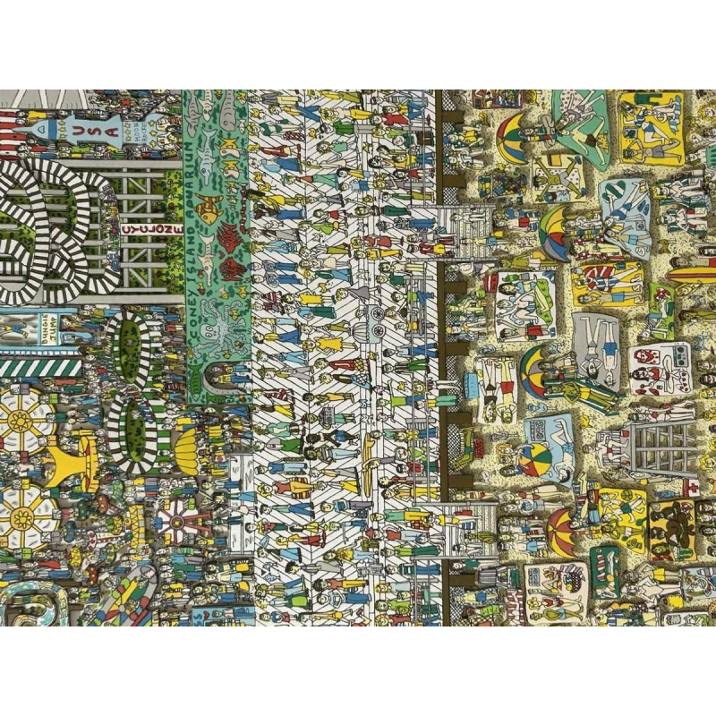 James Rizzi The last stop is Coney island, 3D zeefdruk gesigneerd, genummerd 258/350, gedateerd 2003