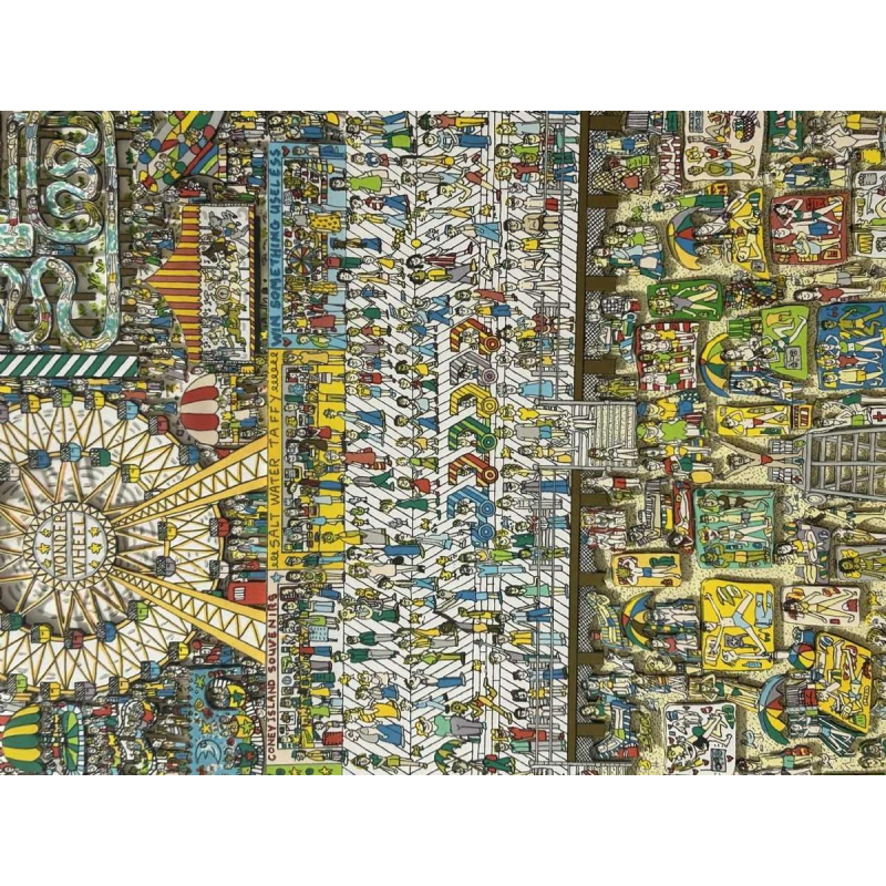 James Rizzi The last stop is Coney island, 3D zeefdruk gesigneerd, genummerd 258/350, gedateerd 2003