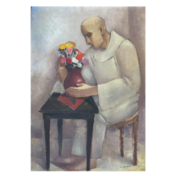 Edgar SCAUFLAIRE (1893-1960) schilderij olieverf op paneel 1952.