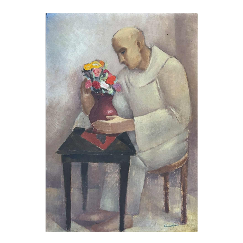 Edgar SCAUFLAIRE (1893-1960) tableau huile sur panneau 1952.