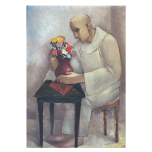 Edgar SCAUFLAIRE (1893-1960) schilderij olieverf op paneel 1952.