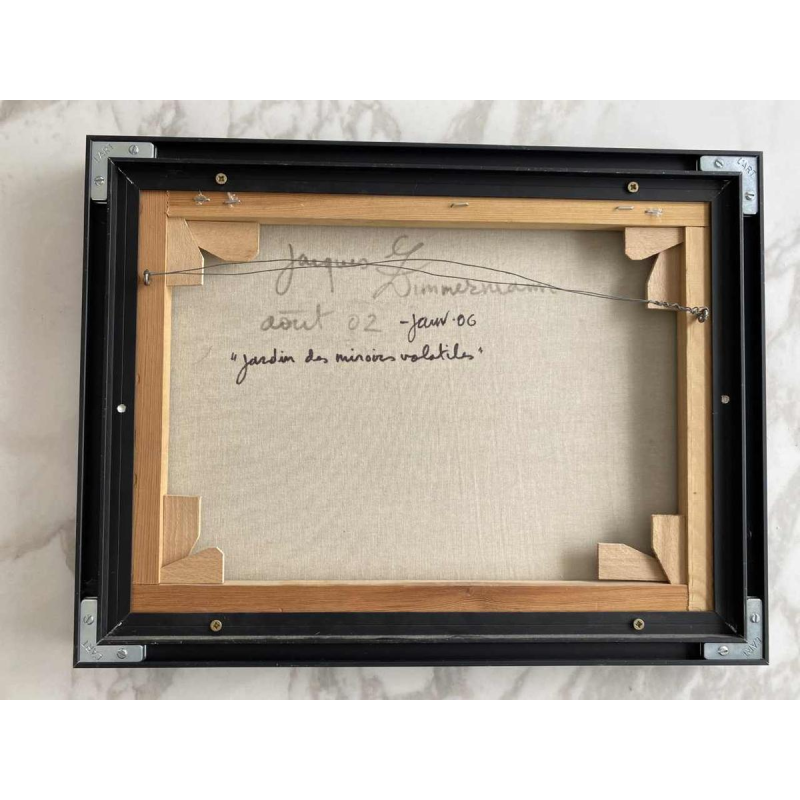 Jacques Zimmermann "Garden of Volatile Mirrors", painting oil on canvas