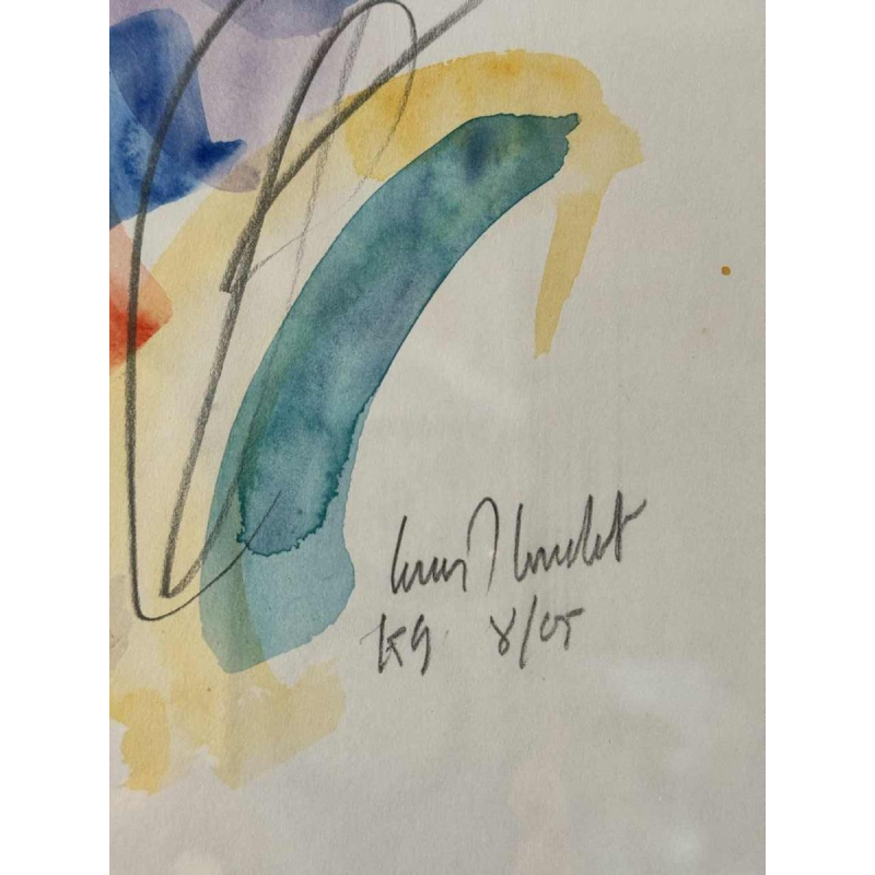 Louis-Marie LONDOT “Abstractie II” aquarel op papier, 2005