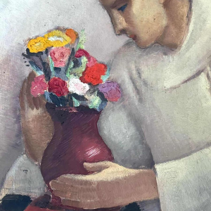 Edgar SCAUFLAIRE (1893-1960) tableau huile sur panneau 1952.