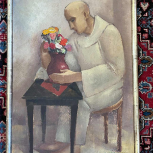 Edgar SCAUFLAIRE (1893-1960) painting oil on panel 1952.