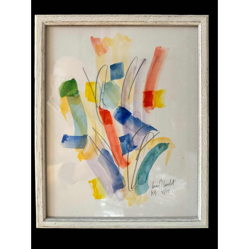 Louis-Marie LONDOT ‘Abstraction II’ watercolour on paper, 2005