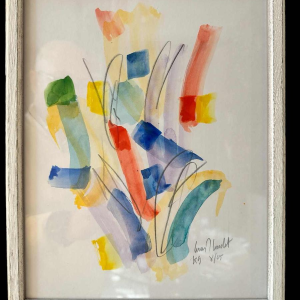 Louis-Marie LONDOT “Abstractie II” aquarel op papier, 2005