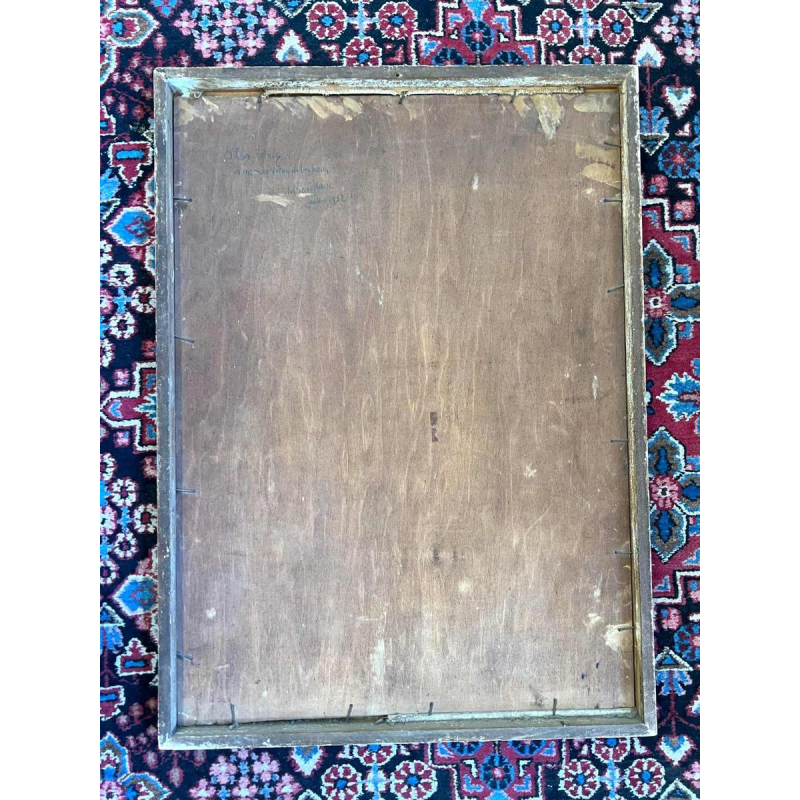 Edgar SCAUFLAIRE (1893-1960) painting oil on panel 1952.