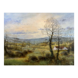 Olivier De Nato ‘Plaine des Fagnes’ painting oil on panel