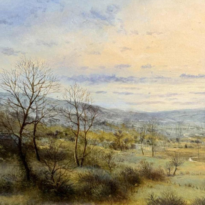 Olivier De Nato « Plaine des Fagnes » peinture huile sur panneau