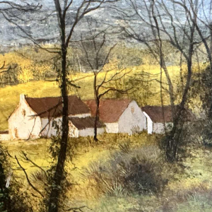 Olivier De Nato ‘Plaine des Fagnes’ painting oil on panel