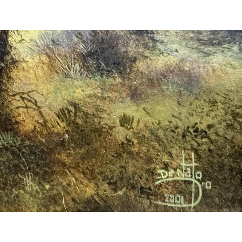 Olivier De Nato ‘Plaine des Fagnes’ painting oil on panel