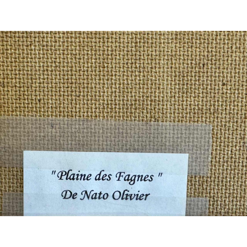 Olivier De Nato « Plaine des Fagnes » peinture huile sur panneau