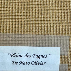 Olivier De Nato ‘Plaine des Fagnes’ painting oil on panel