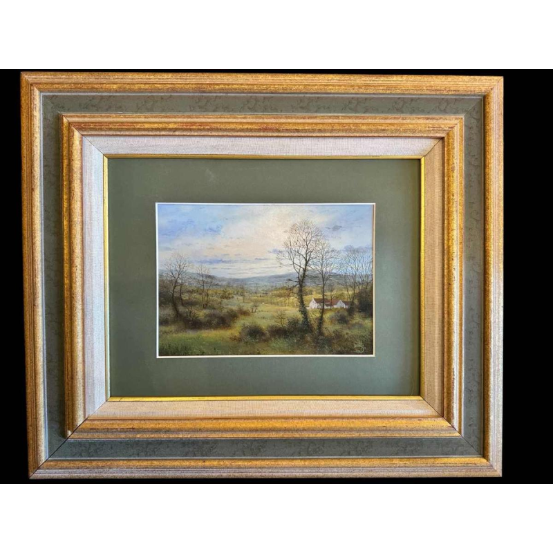 Olivier De Nato ‘Plaine des Fagnes’ painting oil on panel