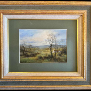 Olivier De Nato « Plaine des Fagnes » peinture huile sur panneau