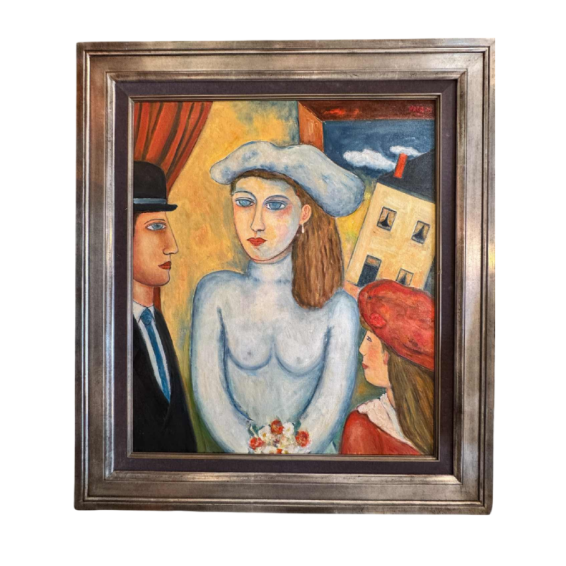 Marcel HOCQ « La promise » peinture huile sur toile