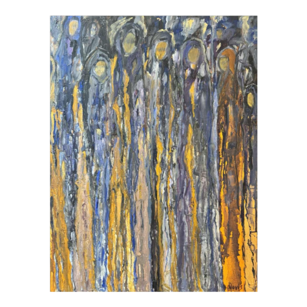 Paul NOVIS " La flambée " olieverf op doek