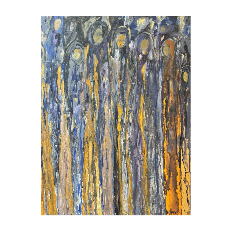 Jacqueline NOVIS « La flambée » peinture huile sur toile