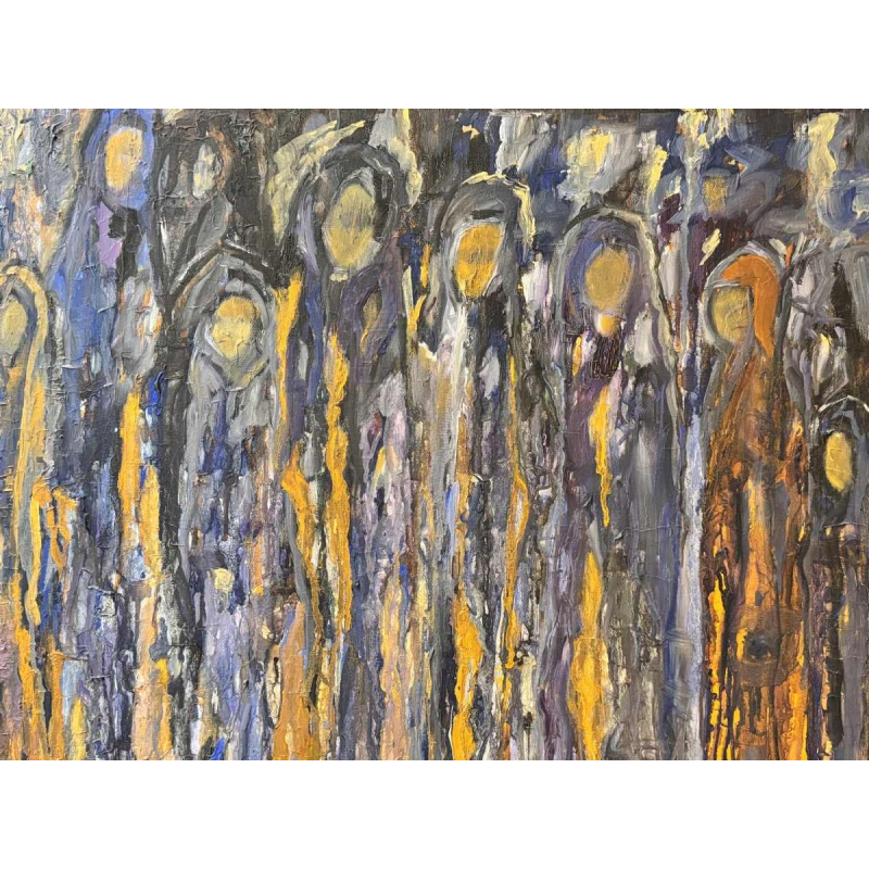 Paul NOVIS "La flambée" oil on canvas