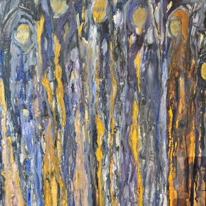 Paul NOVIS "La flambée" oil on canvas