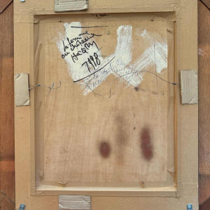 Marcel HOCQ (1933-2021): "La femme au chapeau» peinture huile sur panneau