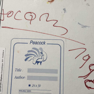 Marcel HOCQ "Naakt en man met bolhoed" schilderij olie op doek gemonteerd op doek