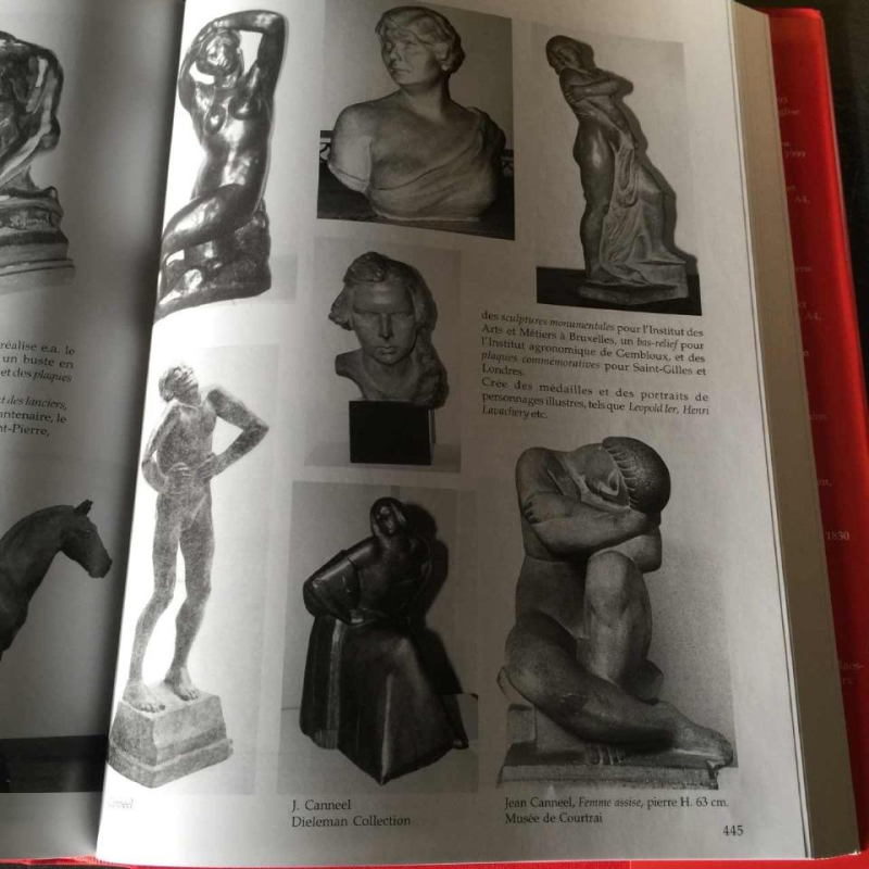 Jean Canneel, PLÂTRE D'ATELIER 1930, Sculpture Art Déco femme nue Cubiste