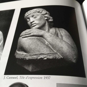 Jean Canneel, WERKPLAATS GIPS 1930, Art Deco sculptuur naakt kubistische vrouw