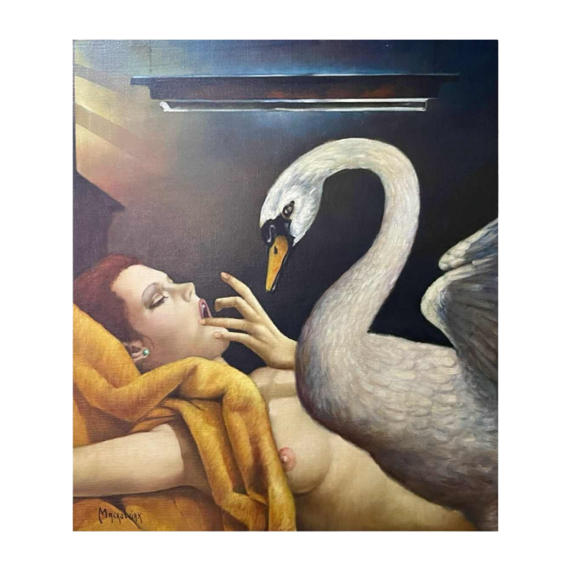 MACKOWIAK ERWIN ‘Leda’ painting, oil on canvas, 1997